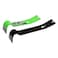 Grip 2 pc Heavy Duty Flat Pry Bar Set - 9" and 11" Pry Bars with Nail Slots on Both Ends - Pulling, Scraping, and Prying Jobs - Carbon Steel - Home, Garage, Barn, Workshop
