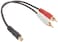 C2G Legrand RCA Female to Two RCA Male Signal Splitter Cable, Black RCA to RCA Splitter, 6 Inch Audio Stereo Y-Cable, 26 AWG Audio Signal Converter Cable, 1 Count, C2G 03181
