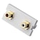 NTW Unimedia Module with RCA x 2 (Red/White) F/F Feed-Through Coupler - NUM-RW/MOD