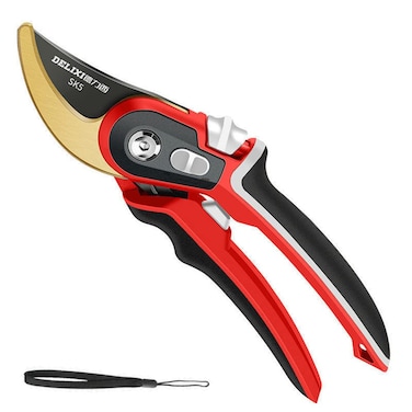 SZHDX Garden Pruners, Heavy Duty Garden Clippers,Tree Trimmers Secateurs,Pruning Shears with Adjustable Thumb Lock,Hand Gardening Tools Pruners,SK-5 steel Sharp Gardening Scissors