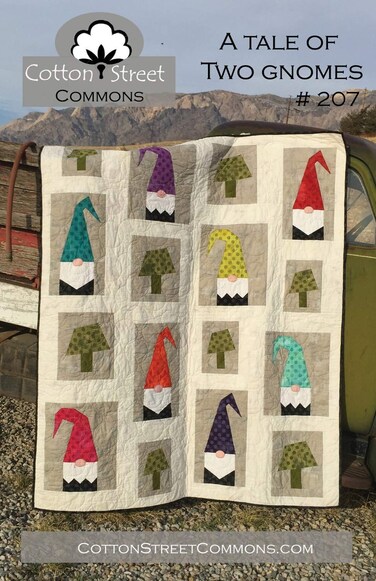 A Tale of Two Gnomes Quilt Pattern by Cotton Street Commons CSC207 60&quot; x 72
