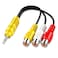 Video AV Component Adapter Cable Replacement for TCL TV, 3 RCA to AV Input Adapter - 23CM/9in
