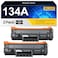 134A Black Toner Cartridge (No Chip) Compatible Replacement for HP 134A W1340A Toner Cartridge to Work with HP Laserjet M209dw MFP M234dw M234sdn M234sdw Printer (2-Pack)