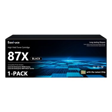 87X Black High-Yield Toner Cartridge with Chip 1 Pack Works with Laser Pro M501, Enterprise M506, MFP M527 Series Printer Replacement for HP 87X Toner Cartridge CF287X 87A CF287A Toner Cartridge