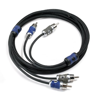 Kicker 46QI23 Q-Series 2-Channel RCA Interconnects, 3.0 Meter