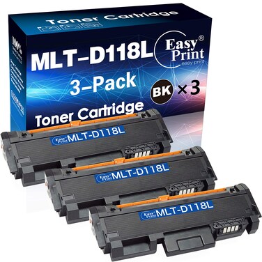 EASYPRINT (3xBlack) Compatible Toner Cartridges Replacement for Samsung MLT-D118L D118L Used for Xpress M3015DW M3065FW Printers