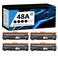 48A Toner Cartridge Black 4 Pack (with CHIP)   48 A Toner Replacement for HP48A CF248A Compatible with Laserjet Pro M15a M15w, MFP M28a M28w, MFP M29w, MFP M30w, MFP M31w Printer   48A CF248A Toner