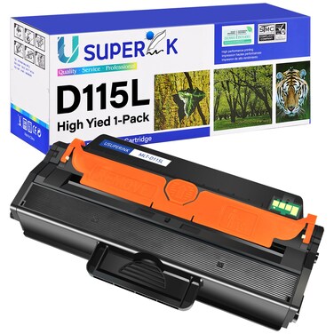SuperInk 1 Pack Premium High Yield Toner Cartridge Compatible for Samsung MLT-D115L MLT-D115S SL-M2830DW SL-M2870FW FW Xpress M2620 M2880FW Printers