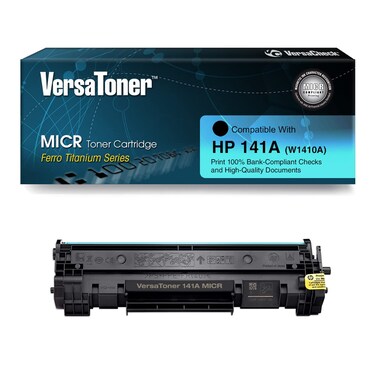 VersaToner - 141A (W1410A) MICR Toner Cartridge for Check Printing - Compatible with VersaCheck M110 MXE, HP Laserjet M110, M111, M140 Printers, Black