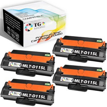 TG Imaging Compatible D115L Toner Cartridge Replacement for Samsung MLT-D115L MLTD115L 115L for Xpress SL-M2830DW SL-M2880FW SL-M2870FD SL-M2870FW SL-2820DW SL-2820ND SL-M2670N Printer (Black,4 Pack)
