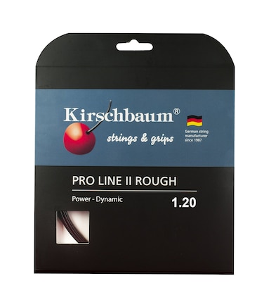 Kirschbaum Set Pro Line Rough Tennis String, 1.20mm/18-Gauge, Black