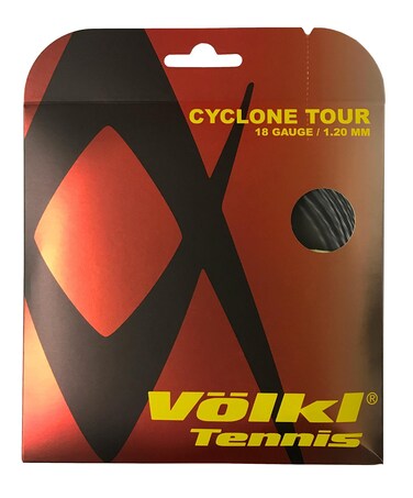 Volkl Cyclone Tour   Tennis Racquet String   Spin &amp; Control   Ten-Sided co-Polymer (Anthracite, 18, Set)