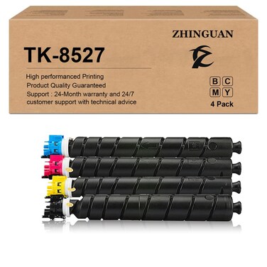 ZHINGUAN Remanufactured TK-8527 TK8527 Toner Cartridge Works for TASKalfa 3552ci 3553ci 4052ci 4053ci Color Printers (4-Pack)