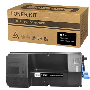 ASEKER Compatible TK-3182 TK3182 TK 3182 1T02T70USV Black Toner Cartridge High Capacity 21000 Pages for Kyocera EcoSys P3055dn M3655idn Printer ( Black,1-Pack )