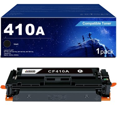 Ankink Compatible Toner Cartridge Replacement for HP 410A for Color Laserjet Pro MFP M477fnw , M477fdw Toner, M452dn Toner, Color Laserjet Pro M477 M452 Series   CF410A,1 Pack(Black)