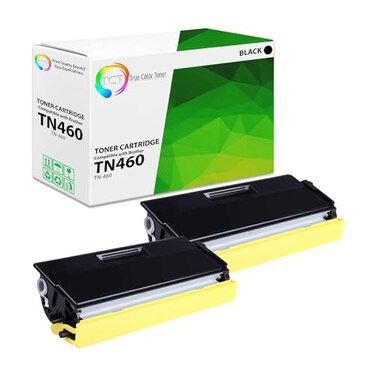 TCT Premium Compatible Toner Cartridge Replacement for Brother TN-460 TN460 Black High Yield works with Brother DCP-1200 1400, HL-1230 1240 1250 1270N, MFC-8300 Printers (6,000 Pages) - 2 Pack