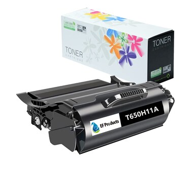 EF Products T650H11A Remanufactured for Lexmark T650 T652 T654 T656 Toner Cartridge (BK 25,000 Pages)