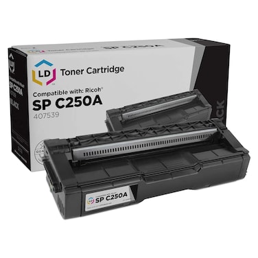 LD Products Compatible Toner Cartridge Replacement for Ricoh SP C250 407539 (Single Black) Compatible with Ricoh Aficio SP C250SF, SP C250DN SP C250 407539