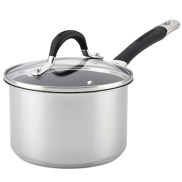 Circulon Momentum Stainless Steel Sauce Pan/Saucepan with Lid, 2 Quart, Silver
