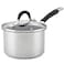 Circulon Momentum Stainless Steel Sauce Pan/Saucepan with Lid, 2 Quart, Silver