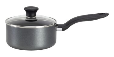 T-fal Initiatives Nonstick Sauce Pan 3 Quart Oven Safe 350F Cookware, Pots and Pans, Dishwasher Safe Black, Small