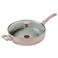 T-fal Refresh Ceramic Ceramic Non Stick Jumbo Cooker w/Lid 5 Quart Oven Broiler Safe 350F Dusty Rose