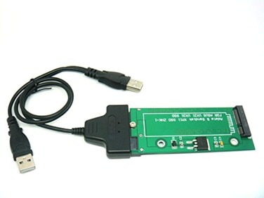 Sintech 18Pin to SATA Adapter with USB SATA Cable, Compatible with Sandisk SDSA5JK ADATA XM11 SSD from Asus UX31 UX21
