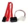 StarTech.com 20in Slimline SATA to SATA with LP4 Power Cable Adapter - slim SATA Adapter - slimline Adapter - slim SATA to SATA (SLSATAF20) Red