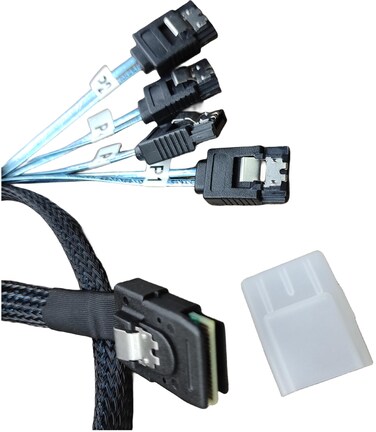 SVNXINGTII 2pcs 8087 SATA/36 Pin SFF-8087 to SATA Mini SAS Breakout Cable SFF8087 to SATA Mini-SAS to 4X SATA Breakout Cable 1M