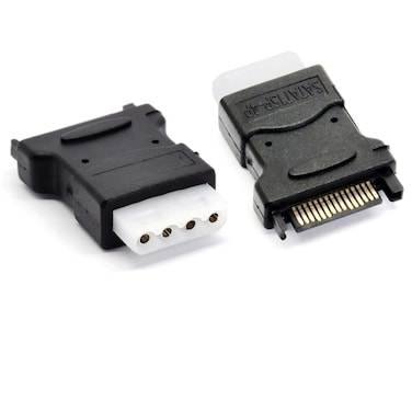 GLHONG Molex to Sata Power Adapter, Molex LP4 Power Adapter,4 Pin Male IDE Molex to Sata 15 Pin Male Adapter Converter for Power HDD, SSD, DVD RW, Hard Drive (Molex Female)