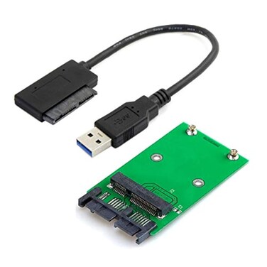Cablecc USB 3.0 to mSATA 50Pin SSD &amp; 1.8" Micro SATA 7+9 16pin Adapter Add on Cards PCBA USB 3.0 to mSATA 50Pin SSD &amp; 1.8" Micro SATA 7+9 16pin Adapter