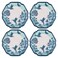 Karma, 8.75 inches Melamine Salad Plates Set of 4, Reusable Dishwasher Safe Plates for Outdoor and Indoor, Hummingbirds