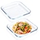 NUTRIUPS 2 Pack 9 Inch Glass Dinner Plates, Tempered Glass Pasta Salad Plate Set For Kitchen, Glass Serving Plates, Dinnerware Dish Set, Dishwasher &amp; Microwave Safe