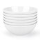 KX-WARE 7-inch Melamine Bowls, 30-ounce Salad/Pasta/Dinner Bowls   set of 6, White