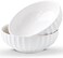 Porzelo White Serving Bowls For Entertaining - Large Salad Bowls, Ceramic Serving Dishes, Extra Large Bowl, Large Serving Bowl Set For Fruit Soup Pasta, Salad Serving Bowl, Big Salad Bowls For Eating