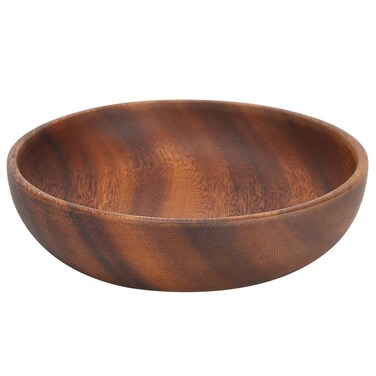 plplaaoo Wooden Bowls, Salad Bowl,Salad Serving Bowl,Wood Bowls for Food,Wooden Salad Bowl,Wood Serving Bowl For Salad,Food,Fruit, or Snack,Kitchen Supplies(17.5 * 4 cm)