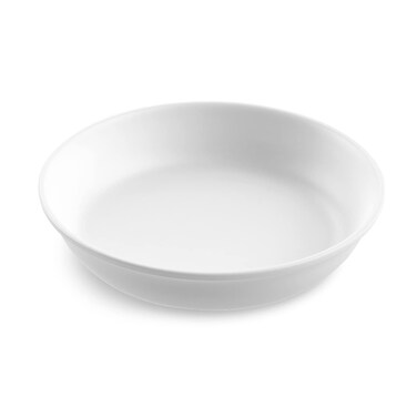 Abode Homewares Edge Matte Low Bowl for Pasta/Salad/Soup, 8.5-Inch, 29.5-Ounce, Pure Melamine, Shatterproof, Matte White, Set of 6