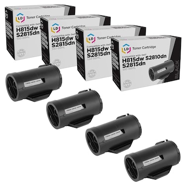 LD Products Toner Cartridge Replacement for Dell 593-BBML F9G3N (Black, 4-Pack) Compatible with Dell Smart Printer Models: S2810dn, H815dw, S2815dn