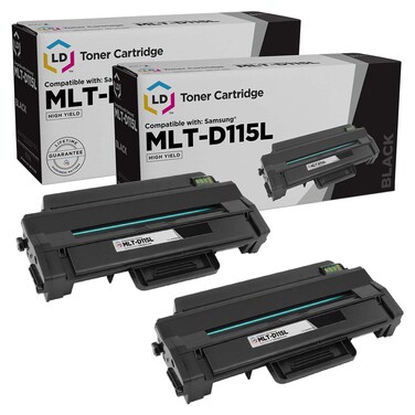 LD Compatible Toner Cartridge Replacement for Samsung MLT-D115L (Black, 2-Pack) Compatible with Samsung SL Printer Models: SL- M2870FW, and SL-ML2820DW