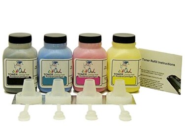 InkOwl Toner Refill Kit Replacement for HP CF410A, CF410X, CF411A, CF411X, CF412A, CF412X, CF413A, CF413X (410A/410X) (4-Pack)