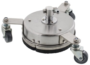 Erie Tools 8" Stainless Steel Pressure Washer Flat Surface Cleaner with Wheels