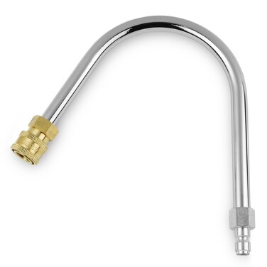 ESSENTIAL WASHER 120 Degree Bend Pressure Washer Gutter Cleaner Attachment with 1/4'' Quick Connect Brass Coupler and Plated Steel Plug