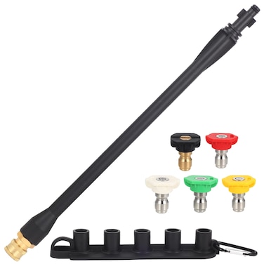 Pressure Washer Gun Extension Wand Set with 5 Spray Nozzles Tips and 1 Tips Holder Pressure Washer Wand 1/4&acirc;&euro;&trade;&acirc;&euro;&trade; Quick Connect Hose Compatible with Some Ryobi Portland Husky Electric Pressure Washers