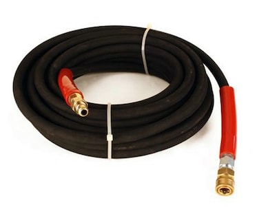 Raptor Blast 6000 PSI BLACK 2 Wire Braid Pressure Washer Hose 100ft. &amp; Couplers