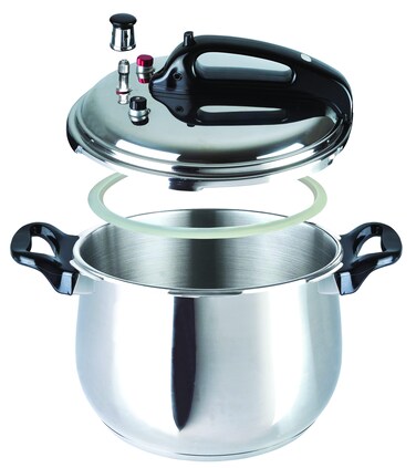 Bene Casa Stainless-Steel, 5.3-quart Pressure Cooker, 5-liter Capacity. Olla de Presion.