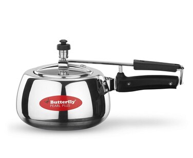 Butterfly Pearl Plus Induction Base Aluminium Pressure Cooker, 3 Litre