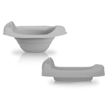 Kalencom Potette Plus Premium Collapsible Reusable Liner with Splash Guard for Home Use with The 2-in-1 Potette Plus Potty and Premium Potty (Sold Separately) (Slate Gray)