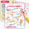 Potty Chart for Girls with Stickers - Reward Chart Cat Mermaid Print - Toddler Sticker Chart for Potty Training - Good Behavior Chart for Kids Baby Daughter - Train to Poop - by Central 23