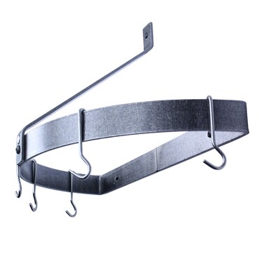 Enclume Half Circle Pot Rack, Hammered Steel