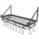 Southern Homewares Hanging Pot Holder Rack - Kitchen Shelf for Storage &amp; Organization - Includes 12 Hooks